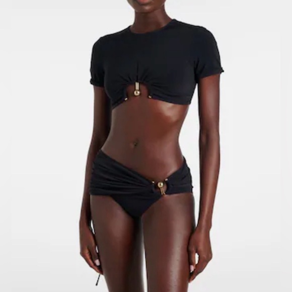 Christopher Esber Other - Christopher Esber Ruched Orbit bikini Swim T-Shirt and bottom  size 6